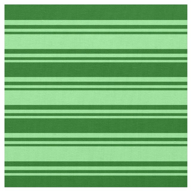 Light Green & Dark Green Lines Pattern Fabric (Close Up)