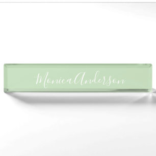 Light Green Elegant Nameplate
