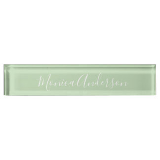 Light Green Elegant Nameplate