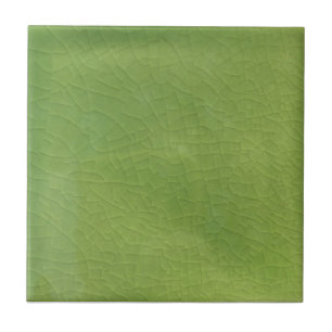 Light Green Faux Crackled Crazed Repro Antique Ceramic Tile