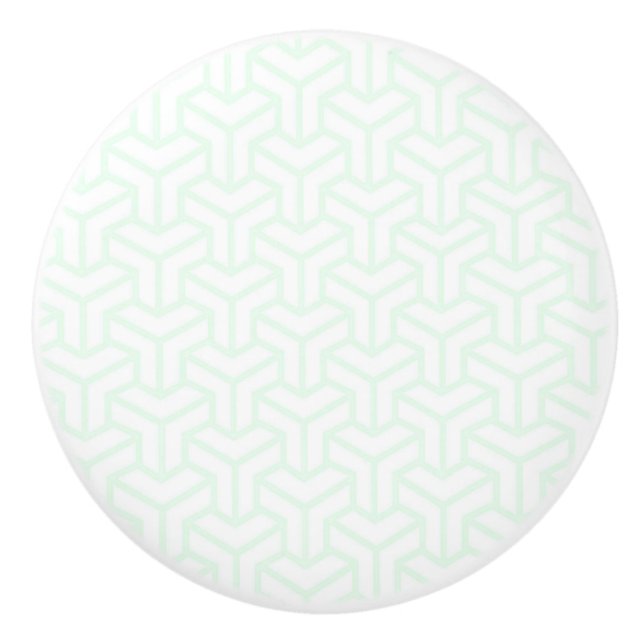 Light green geometric ceramic knobs (Front)