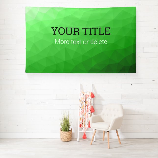 Light green geometric mesh Triangle custom text Banner (Insitu)
