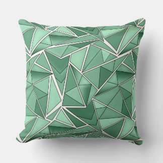 Light green geometric shapes modern  cushion