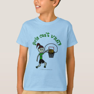 Light Green Girls Basketball T-Shirt