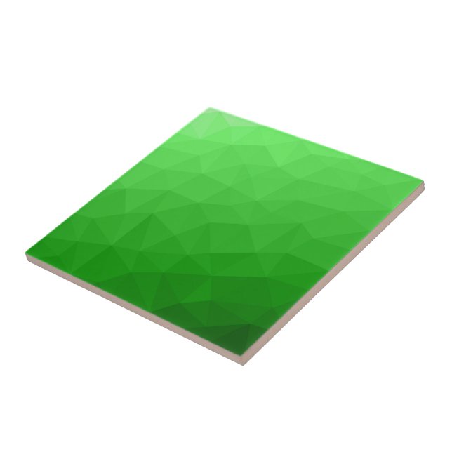 Light green gradient geometric mesh bright pattern ceramic tile (Side)