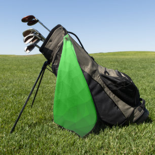Light green gradient geometric mesh bright pattern golf towel