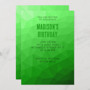 Light green gradient geometric mesh bright pattern invitation