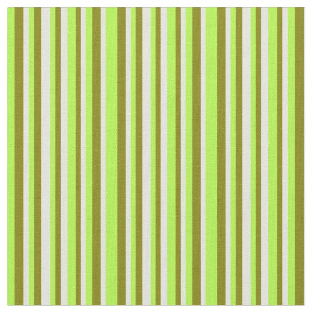 Light Green, Green, and Beige Coloured Lines Fabric (Close Up)