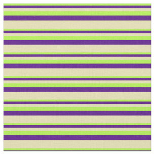 Light Green, Indigo & Tan Coloured Lines Fabric