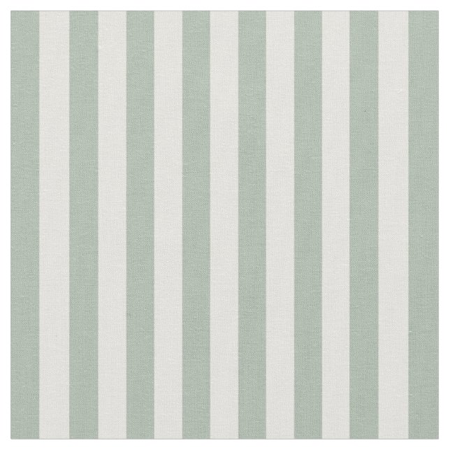 Light Green & Ivory Stripes Fabric (Close Up)