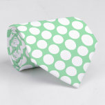 Light Green Jumbo Polka Dots Custom Necktie<br><div class="desc">Make a bold statement with this custom necktie featuring vibrant jumbo polka dots. Perfect for adding a touch of playful elegance to any outfit, this necktie is a unique and eye-catching accessory that’s sure to turn heads. Whether you’re dressing up for a special occasion or adding some personality to your...</div>