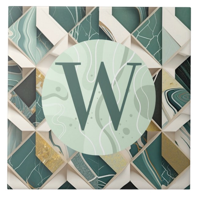 Light Green Marble Tile (Front)