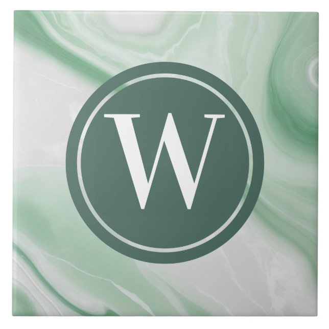 Light Green Marble Tile Sea Green Teal Stone (Front)