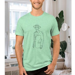 Light Green Men’s T-Shirt – Trendy Print, Modern Tri-Blend Shirt