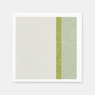 Light Green Olive Green Abstract Textured Stripes Napkin