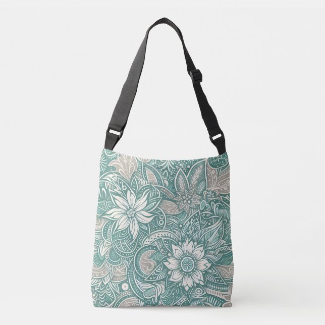 Light Green Paisley Tote Bag (Front)