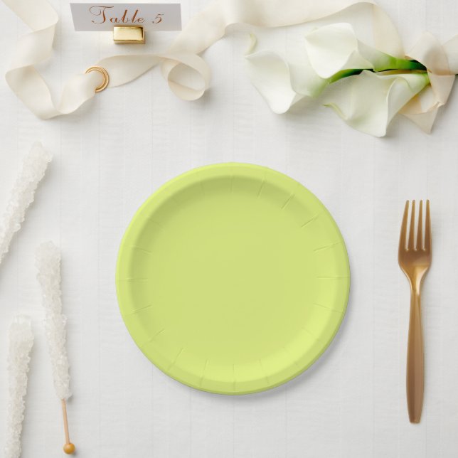 Light Green  Paper Plate (Wedding)
