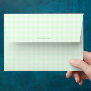 Light Green Pattern Personal Stationery Envelope