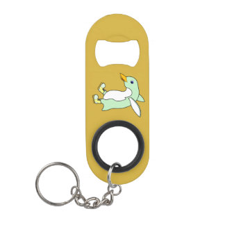 Light Green Penguin with Blue & Yellow Ice Skates