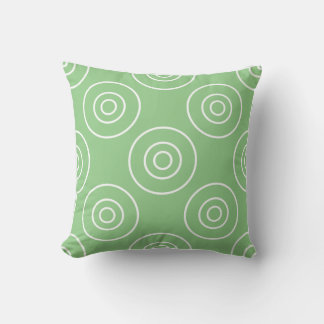 Light Green Pillow with geometric pattern