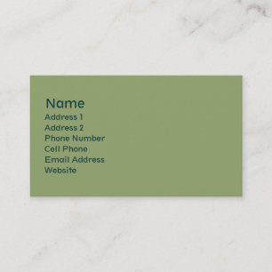 light green plain business card
