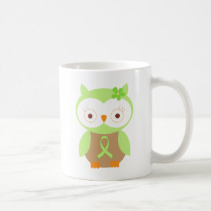 Light Green Ribbon Awareness Owl Coffee Mug