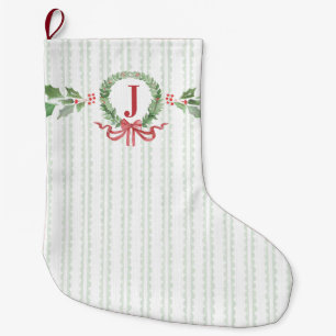 Light Green Scallop Large Christmas Stocking