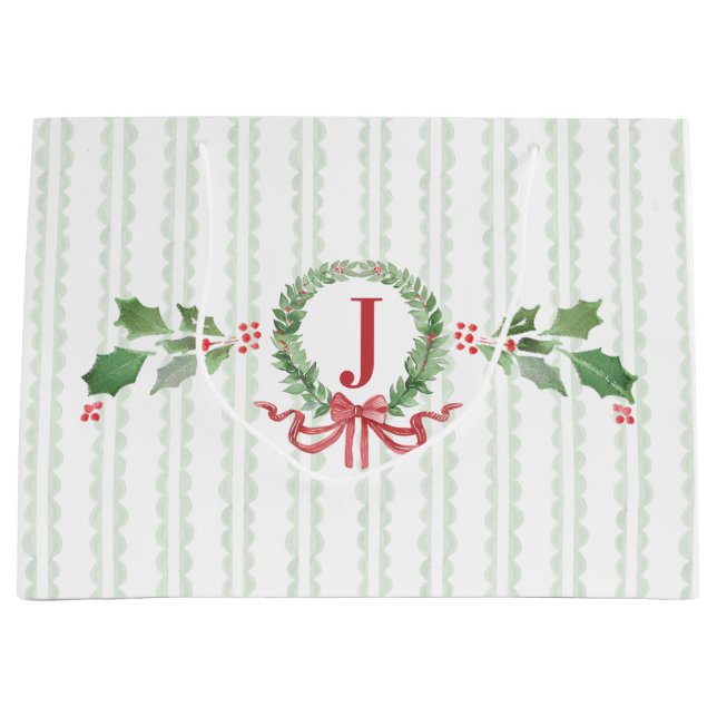 Light Green Scallop Large Gift Bag (Front)