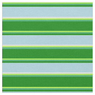 Light Green, Sea Green, Green, Blue & Light Cyan Fabric