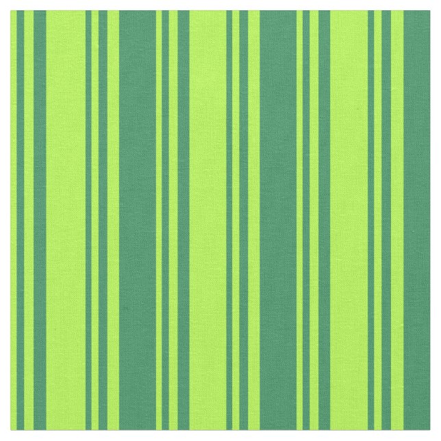 Light Green & Sea Green Stripes/Lines Pattern Fabric (Close Up)