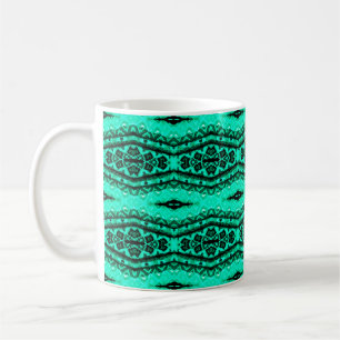 Light green seamless ikat Persian Carpet. Ethnic t Coffee Mug