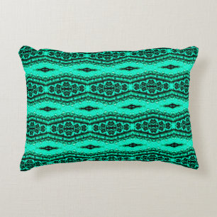 Light green seamless ikat Persian Carpet. Ethnic t Decorative Cushion