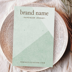 Light green shades earring display card