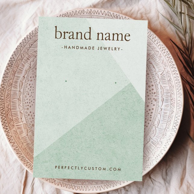 Light green shades earring display card (Light green shades earring display card)