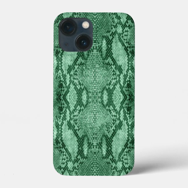 Light Green Snake Skin Print Case-Mate iPhone Case (Back)
