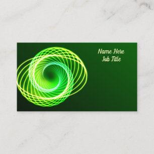 Light Green Spiral Customisable Business Card