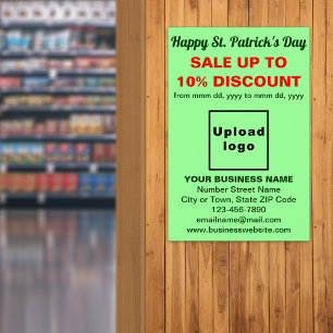 Light Green St. Patrick's Day Business Sale Poster