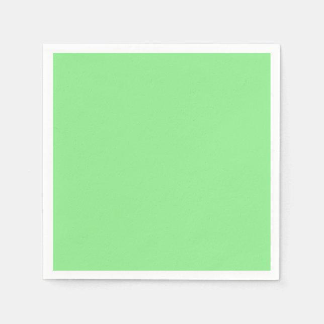Light Green Standard Cocktail Paper Napkin (Front)