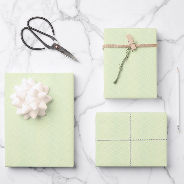 Light green textured. wrapping paper sheet (Front)