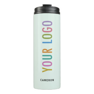 Light Green Thermal Tumbler Business Logo 12 oz