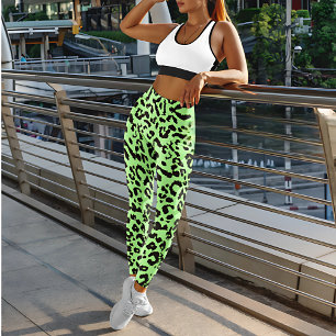 Light green Tiger Print Leggings