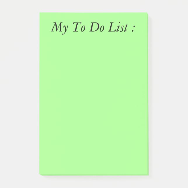 Light Green To Do List Post-it Notes (Front)