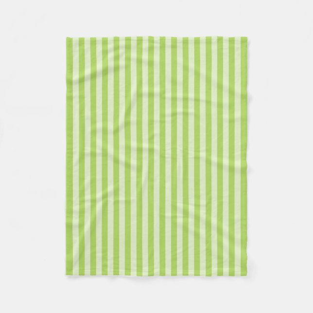 Light Green Vertical Stripes Pattern – Fresh Moder Fleece Blanket (Front)