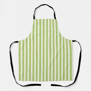 Light Green Vintage Ticking Stripe Farmhouse Apron