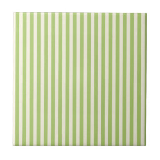  Light Green Vintage Ticking Stripe Farmhouse Ceramic Tile