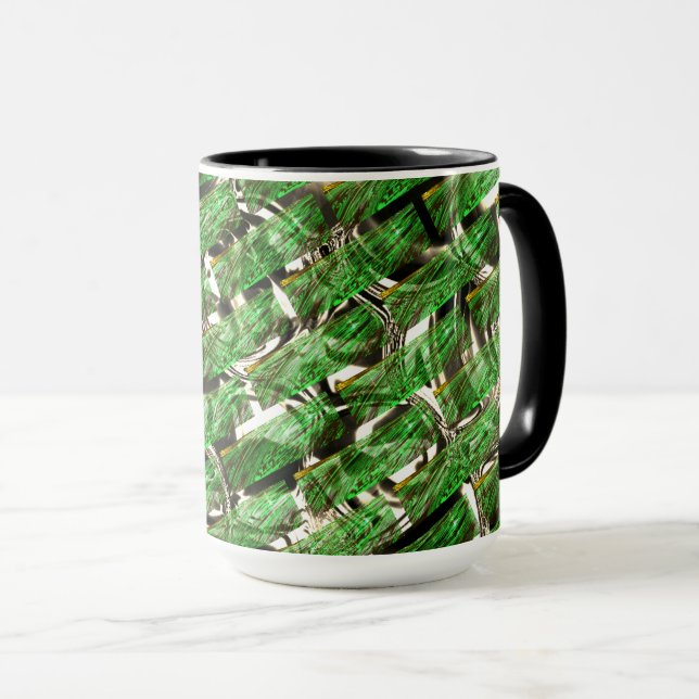 Light green wall effect and whitish bubbles? mug (Front Right)