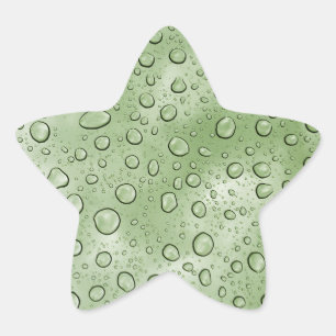 Light Green Water Drip Fun Star Sticker