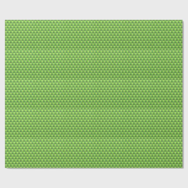light green wicker pattern, spring summer crafts wrapping paper (Flat)