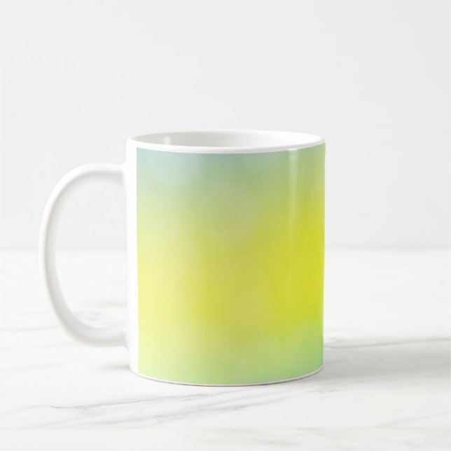 Light Green, Yellow abstract blurred background. C Coffee Mug (Left)
