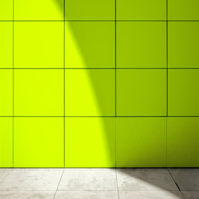 Light Green Yellow (Chartreuse Wall Decor) Square Ceramic Tile (Bright Green Tiles
)